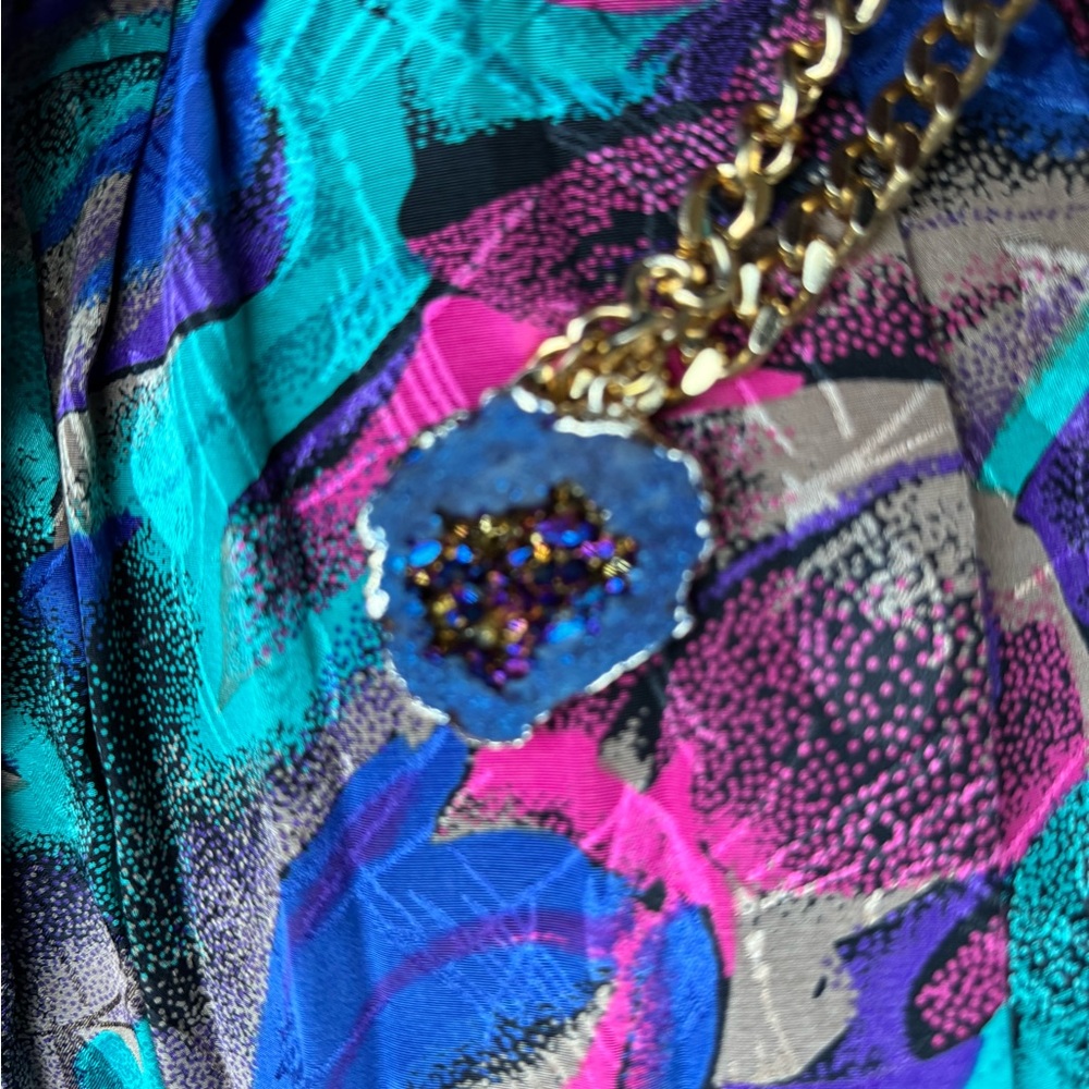 VINTAGE ABSTRACT STATEMENT DRESS - Picture 6 of 6